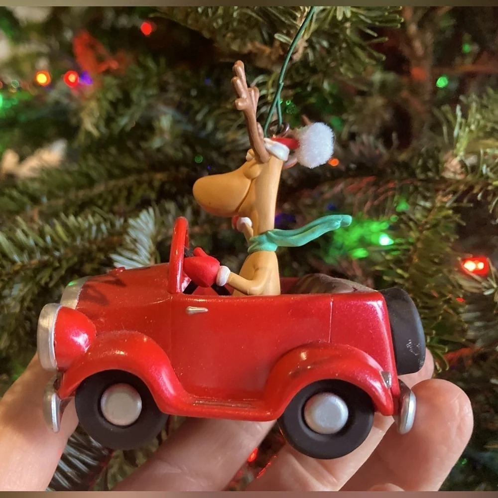 Vintage 2009 Hallmark reindeer Christmas ornament- I Brake for Grandmas
